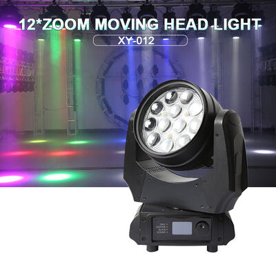 হট বিক্রয় LED মুভিং হেড ওয়াশ লাইট 12x10W RGBW 4in1 DMX512 বিয়ের পার্টির জন্য পেশাদার স্টেজ ডাইং ল্যাম্প KTV