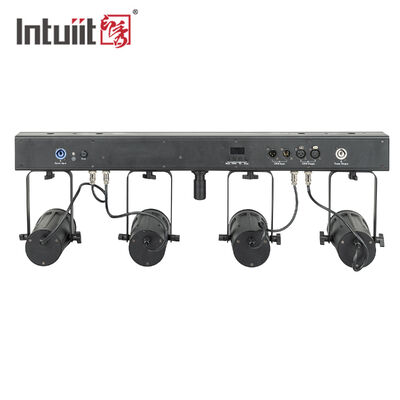 4x20W RGBW 4-in-1 LED PAR আপলাইটিং কিট — 4.5° ন্যারো বিম DMX512 স্টেজ ওয়াশ সিস্টেম ওয়েডিং, ডিজে এবং ইভেন্টের জন্য