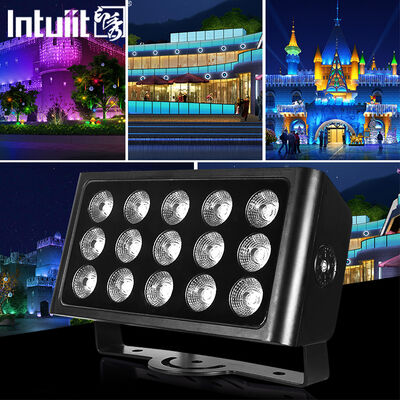 ১৫x৫W RGBW ৪-ইন-১ IP65 আউটডোর LED ফ্লাড লাইট — বাগান, স্টেজ এবং বিল্ডিং লাইটিংয়ের জন্য DMX512 জলরোধী ওয়াইড বিম
