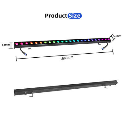 বিল্ডিং, ব্রিজ এবং ল্যান্ডস্কেপের জন্য DMX512 ওয়াটারপ্রুফ ওয়াশ লাইট — ২x২৪W RGBW ৪-ইন-১ IP65 আউটডোর LED লিনিয়ার ওয়াল ওয়াশার