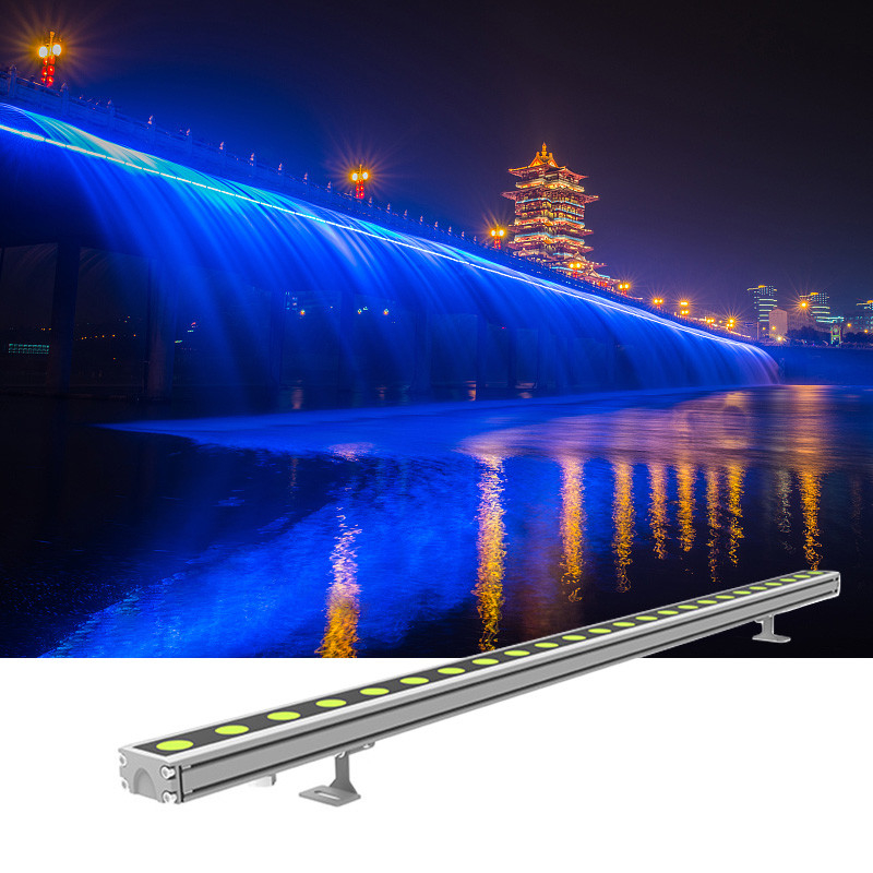 24W DMX512 LED লিনিয়ার ওয়াল ওয়াশার লাইট 0.3M 0.5M 1M 40° বিম কোণ
