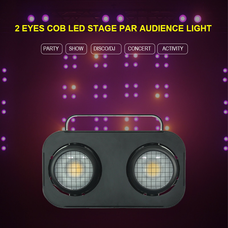 2 চোখ 2 * 90W Dmx512 কন্ট্রোল স্প্লাইসিং কোব শ্রোতা অন্ধকার প্রভাব মঞ্চ আলো