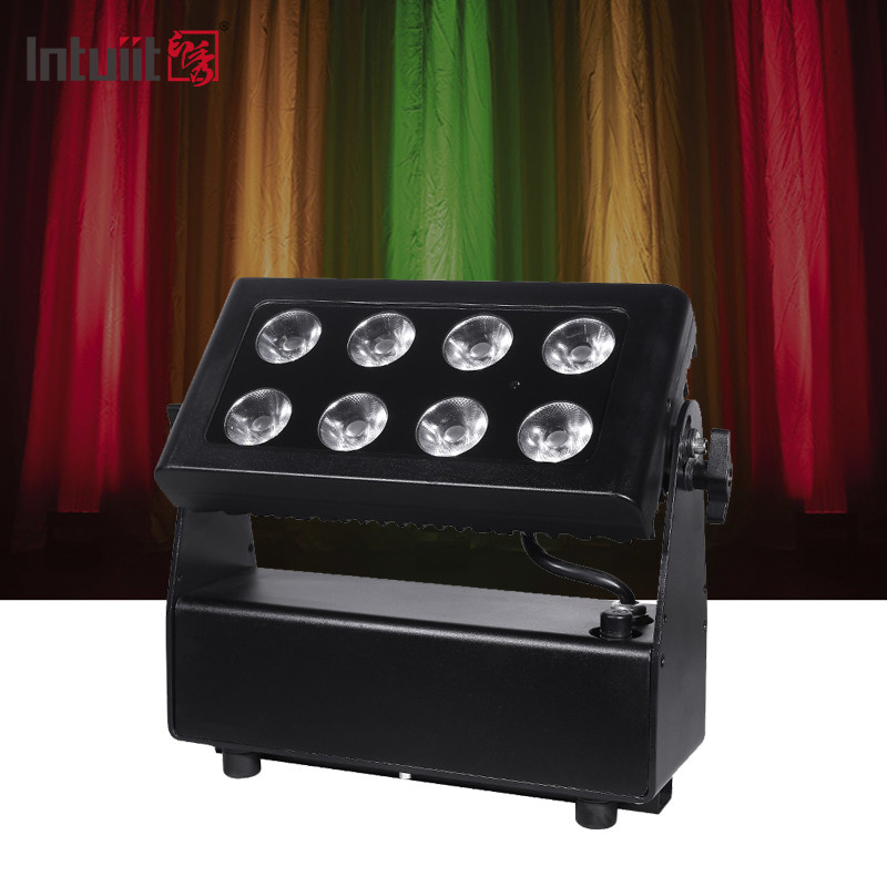 8 * 15W শহরের রঙিন আলো RGBW 4in1 ip65 জলরোধী উচ্চ বিল্ডিং প্রাচীর ধোয়া আলো নেতৃত্বাধীন শহরের রঙিন আলো