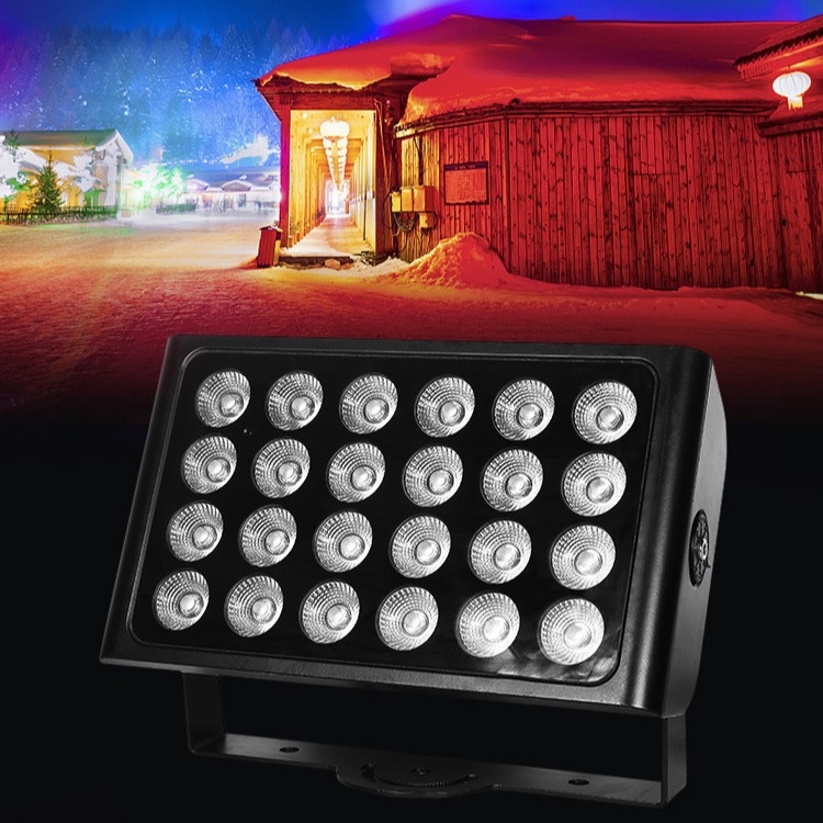 24x10w 4in1 Rgbw LED আউটডোর ওয়াল ওয়াশার ফ্লাড লাইট বাগান বিবাহের পার্টি ডিজে স্টেজ লাইট