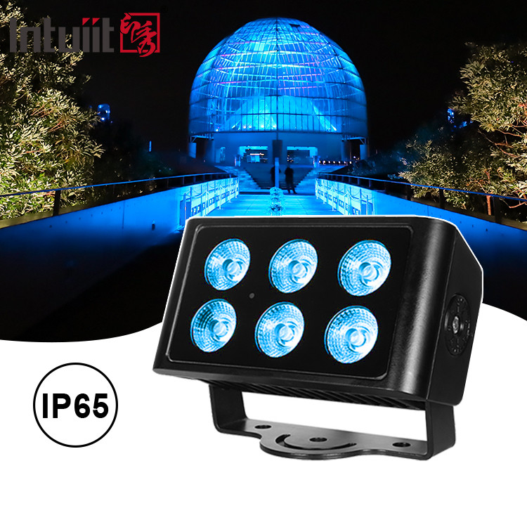 6x5W 4in1 RGBW LED DMX ওয়াল ওয়াশ লাইট আইপি 65 বহিরঙ্গন LED শহরের রঙের আলো স্টেজ পারফরম্যান্স ডিজে পার্টি লাইট