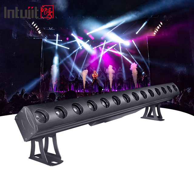 আউটডোর 14x15W ল্যাম্প ওয়াল ওয়াশ লাইট আইপি 65 ডিএমএক্স কন্ট্রোল আরজিবিডাব্লু নেতৃত্বাধীন ওয়াল ওয়াশার এফেক্ট স্টেজ লাইট বার ডিস্কো পার্টির জন্য