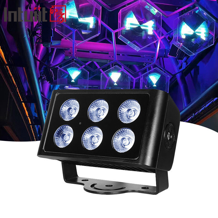 6x5W আউটডোর ওয়াটারপ্রুফ DMX512 RGBW ফ্লাডলাইট এলইডি ভিলা কোর্টয়ার্ড বিল্ডিং ব্রিজ প্রকল্প ল্যান্ডস্কেপ আলো রঙিন ফ্লাডলাইট