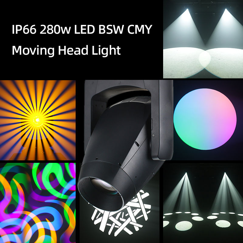 পেশাদার IP66 LED 280W বিম স্পট ওয়াশ সিএমওয়াই মুভিং হেড লাইট ডিজে ডিস্কো বার ক্লাব স্টেজ শো সরঞ্জাম লাইটগুলির জন্য