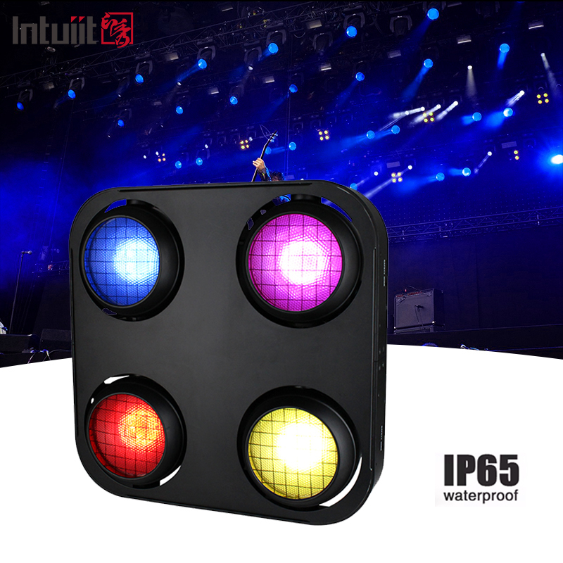 IP65 2in1 অ্যাম্বার ও উষ্ণ সাদা জলরোধী কোব স্টেজ ব্লাইন্ডার লাইট 4x90W 4আইস অডিয়েন্স Dmx512 LED COB ব্লাইন্ডার লাইট