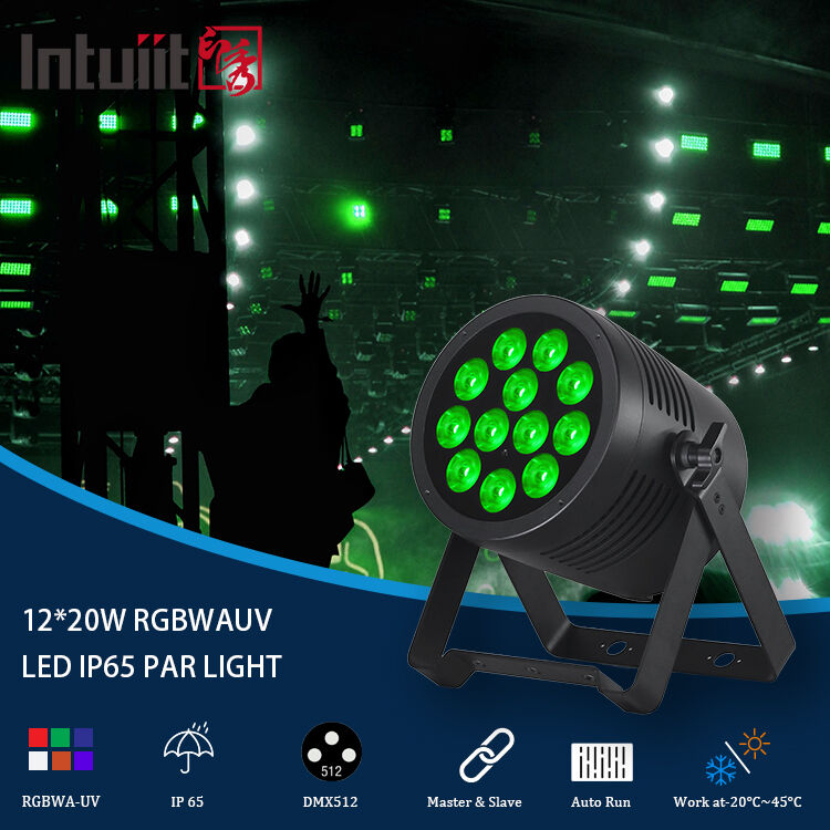 আউটডোর এলইডি পার IP65 জলরোধী এলইডি পার 12x20w RGBWA UV 6IN1 DMX এলইডি পার লাইট