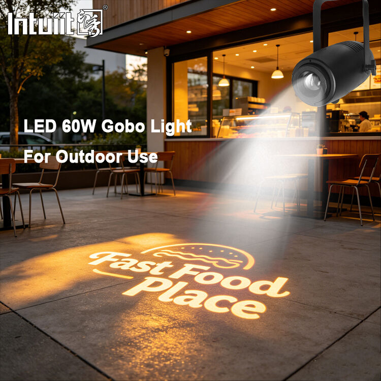60W হাই ডিফিনিশন LED লোগো প্রজেক্টর লাইট আউটডোর আইপি 65 ওয়াটারপ্রুফ গোবো প্রজেক্টর নেতৃত্বাধীন বিজ্ঞাপন আলো