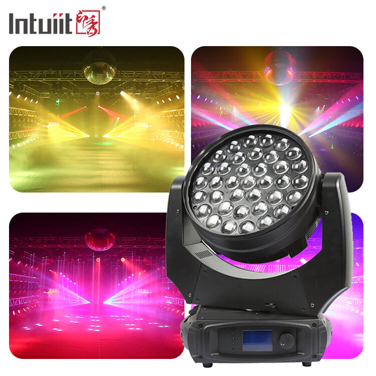 37x10W 4in1 RGBW LED মুভিং হেড জুম ওয়াশ লাইট DMX512 নাইটক্লাব বিয়ের বার জন্য পেশাদার স্টেজ সরঞ্জাম