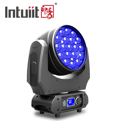 DMX512 জুম মুভিং হেড লাইট ওয়াইড অ্যাঙ্গেল 19*10W RGBW 4 ইন 1 বিম ওয়াশ মুভিং হেড