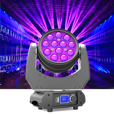 DMX জুম ওয়াশ মুভিং হেড স্টেজ লাইট 12x10W 60° বিম অ্যাঙ্গেল IP20