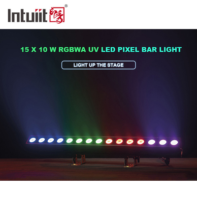 উচ্চ ক্ষমতা 15x 10 W নেতৃত্বাধীন বিল্ডিং আলো dmx 512 RGBWA নেতৃত্বাধীন প্রাচীর ওয়াশার আলো IP65 dmx নিয়ন্ত্রণ নেতৃত্বাধীন হালকা বার