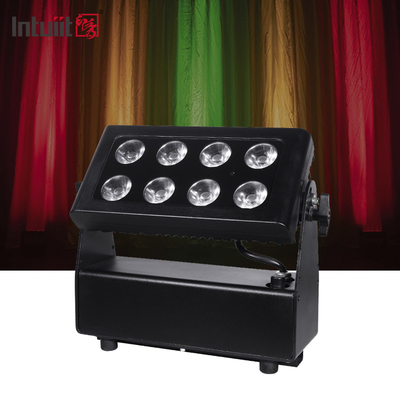 8 * 15W শহরের রঙিন আলো RGBW 4in1 ip65 জলরোধী উচ্চ বিল্ডিং প্রাচীর ধোয়া আলো নেতৃত্বাধীন শহরের রঙিন আলো