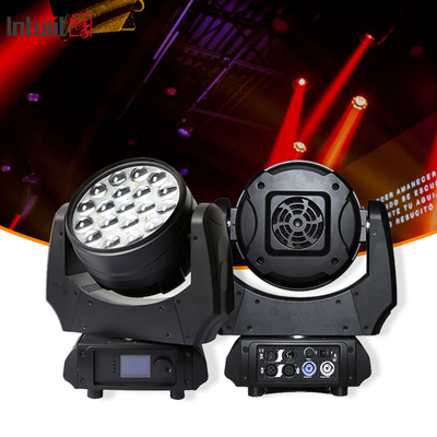 LED মুভিং হেড লাইট ওয়াশ জুম 19X10W RGBW 4 ইন 1 LED জুম ওয়াশ মুভিং হেড ডিজে ডিস্কো স্টেজ লাইট