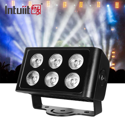 জলরোধী RGBW LED বন্যা আলো RGBW 4in1 সিটি কালার লাইট 6 * 5w আউটডোর LED ওয়াল ওয়াশার স্টেজ লাইট