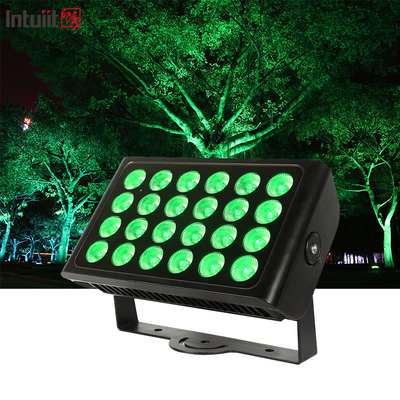 জলরোধী 24pcs 160w LED ফ্লাড লাইট RGBW 4 ইন 1 সিটি কালার লাইট 24*10w আউটডোর LED ওয়াল ওয়াশার স্টেজ লাইট