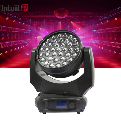37x10W RGBW 4in1 LED ওয়াশ স্টেজ আলোকসজ্জা DMX পেশাদার ডিজে লাইট 370W জুম পার্টির জন্য হেড লাইট