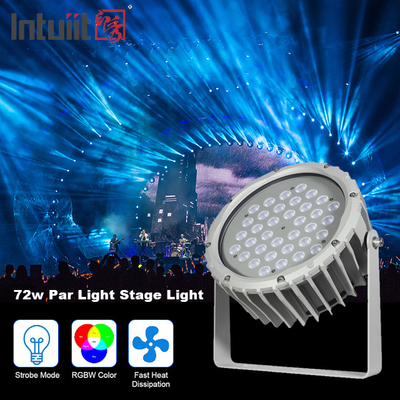মুখোমুখি ল্যান্ডস্কেপ DMX512 RGBW নিয়ন্ত্রিত জলরোধী IP65 আউটডোর 72W LED বন্যা আলো