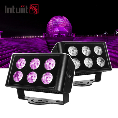 6x5W 4in1 বহিরঙ্গন dmx rgbw IP65 নেতৃত্বাধীন প্রাচীর ওয়াশার নেতৃত্বাধীন বন্যা আলো