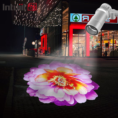 LED 60W আউটডোর ওয়াটারপ্রুফ লোগো গোবো প্রজেক্টর ঘোরানো লোগো প্রজেকশন নেতৃত্বাধীন গোবো প্রজেক্টর