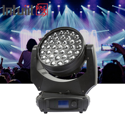কনসার্ট স্টেজ লাইট সরঞ্জাম জন্য পেশাদারী 37x10W উচ্চ ক্ষমতা ওয়াশ চলন্ত মাথা আলো