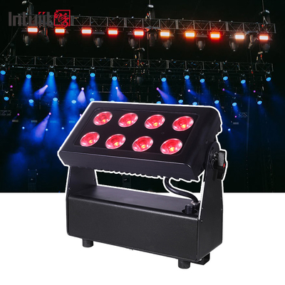 8x15w RGBW DMX512 IP65 জলরোধী ডিজে বিবাহের স্টেজ সিটি রঙিন ওয়াল ওয়াশার আউটডোর বন্যা এলইডি ওয়াশ লাইট