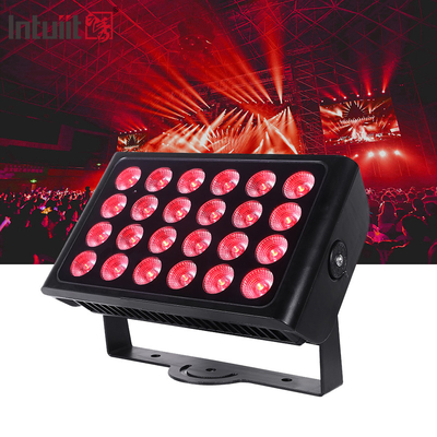 24PCS 10W ওয়াটারপ্রুফ LED ওয়াল ওয়াশার লাইট হাই পাওয়ার LED ফ্লাড লাইট RGBW LED সিটি কালার লাইট