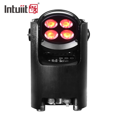 ব্যাটারি চালিত হালকা 4 * 12W RGBW 4in1 LED আপলাইটস ব্যাটারি পার লাইট ডিজে ক্লাব পার্টি বিয়ের মঞ্চের জন্য