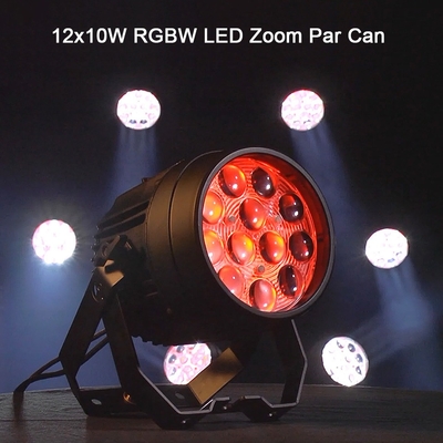 LED PAR লাইট 12x10W RGBW সাউন্ড সক্রিয় DMX512 কন্ট্রোল LED জুম প্যার লাইট