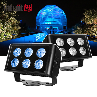 6x5W 4in1 RGBW LED DMX ওয়াল ওয়াশ লাইট আইপি 65 বহিরঙ্গন LED শহরের রঙের আলো স্টেজ পারফরম্যান্স ডিজে পার্টি লাইট