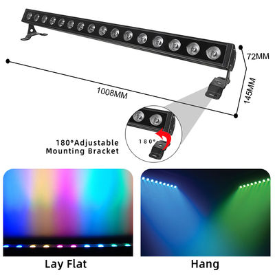 16*5W LED ওয়াল ওয়াশার লাইট Rgb Dmx IP65 অ্যালুমিনিয়াম হাউজিং আউটডোর ওয়াটারপ্রুফ ওয়াল ওয়াশ আলো DMX512 আউটডোর বিল্ডিং আলো