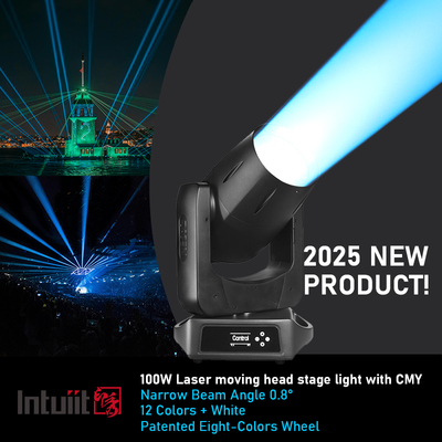 নতুন IP66 জলরোধী 100w লেজার বিম মুভিং হেড লাইট আউটডোর ডিএমএক্স স্টেজ লাইটিং সরঞ্জাম