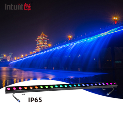 IP65 জলরোধী LED RGBW ওয়াল ওয়াশার লাইট 24*2W আউটডোর অ্যালুমিনিয়াম ল্যাম্প বডি বাগান ও উঁচু ভবনের ল্যান্ডস্কেপের জন্য