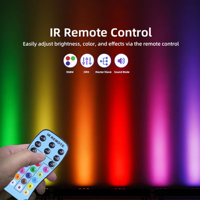ওয়াশ লাইট IP20 DMX512 উন্নত স্মার্ট সঙ্গীত সমাধান 24*2W RGBW LED লাইট লিনিয়ার বার ওয়াল ওয়াশার