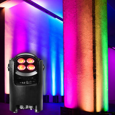 4*12W RGBW IP54 ওয়্যারলেস ব্যাটারি চালিত এলইডি আপলাইট, বাগান ব্যবহারের জন্য স্পটলাইট