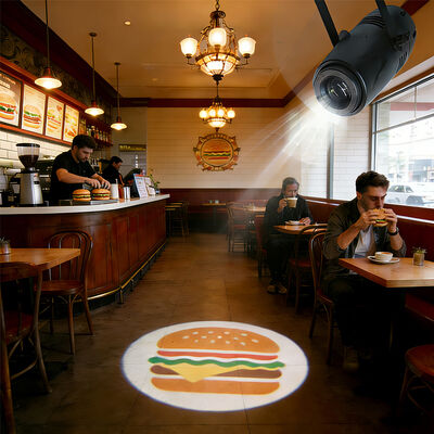 গবো প্রজেক্টর লোগো ডিজাইন এলইডি ৪০ডব্লিউ বিজ্ঞাপন আলো