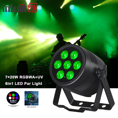 LED 7*20W RGBWA-UV 6-IN 1IP65 ওয়াটারপ্রুফ পার লাইটসএমএক্স কন্ট্রোল আউটডোর স্টেজ পার লাইট থিম পার্কের জন্য