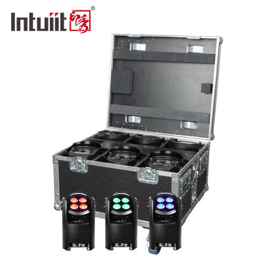 IP54 Remote Control Wedding Stage Battery Led Uplight Rgb Wireless Dj Light Bar Dmx512 4x12W Led Spotlights