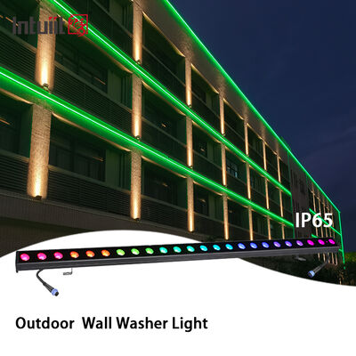আউটডোর IP65 LED ওয়াল ওয়াশার লাইট RGBW 24*2W 4-in-1 DMX512 আর্কিটেকচারাল ল্যান্ডস্কেপ বিল্ডিং আউটডোর সাজসজ্জার জন্য লিনিয়ার স্টেজ লাইটিং বার
