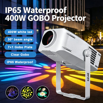 400W লোগো গোবো প্রজেক্টর লাইট ¢ আইপি 65 আউটডোর ডিএমএক্স 512 বিজ্ঞাপন, বিল্ডিং এবং ইভেন্টের জন্য কাস্টম প্যাটার্ন প্রজেকশন
