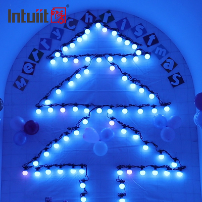 15M 20 পিক্সেল বাল্ব LED স্টেজ লাইট ওয়াটারপ্রুফ গার্ডেন ক্রিসমাস পার্টি প্যাটিও ডেকোরেশন স্ট্রিং লাইট