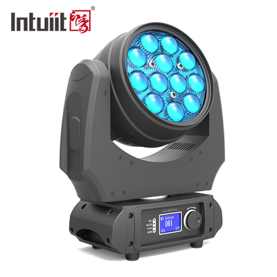 পেশাদার ইনডোর LED জুম ওয়াশ মুভিং হেড 12x10w Rgbw 4in1 LED মুভিং ওয়াশ স্টেজ ডিজে বার লাইট